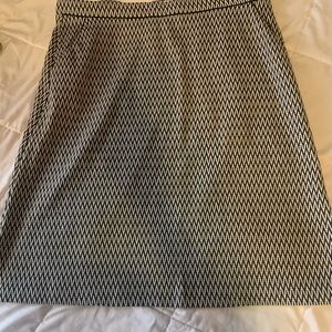 Classic Black and White Chevron A-Line Skirt